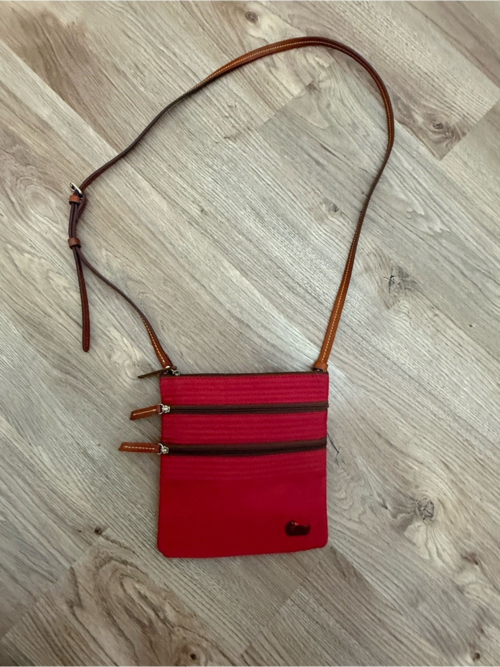 Vintage Dooney & Bourke Nylon Triple Zip Crossbody